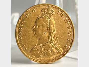1887 VICTORIA JUBILEE HEAD LONDON MINT GOLD SOVEREIGN