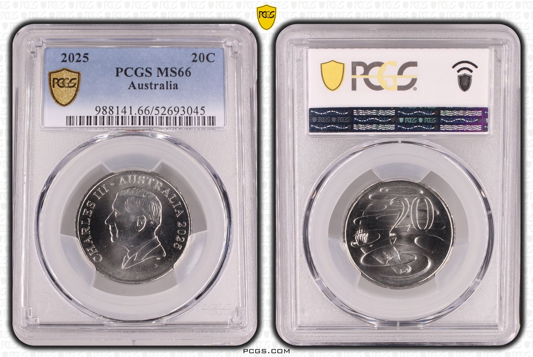 Twenty Cent, 2025, PCGS MS66