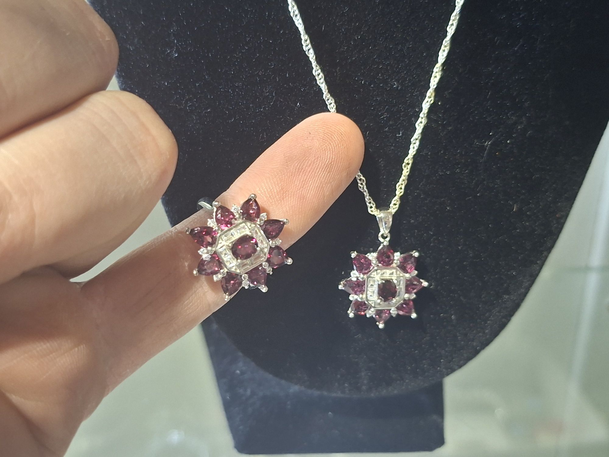 Sterling Silver Ring And Necklace