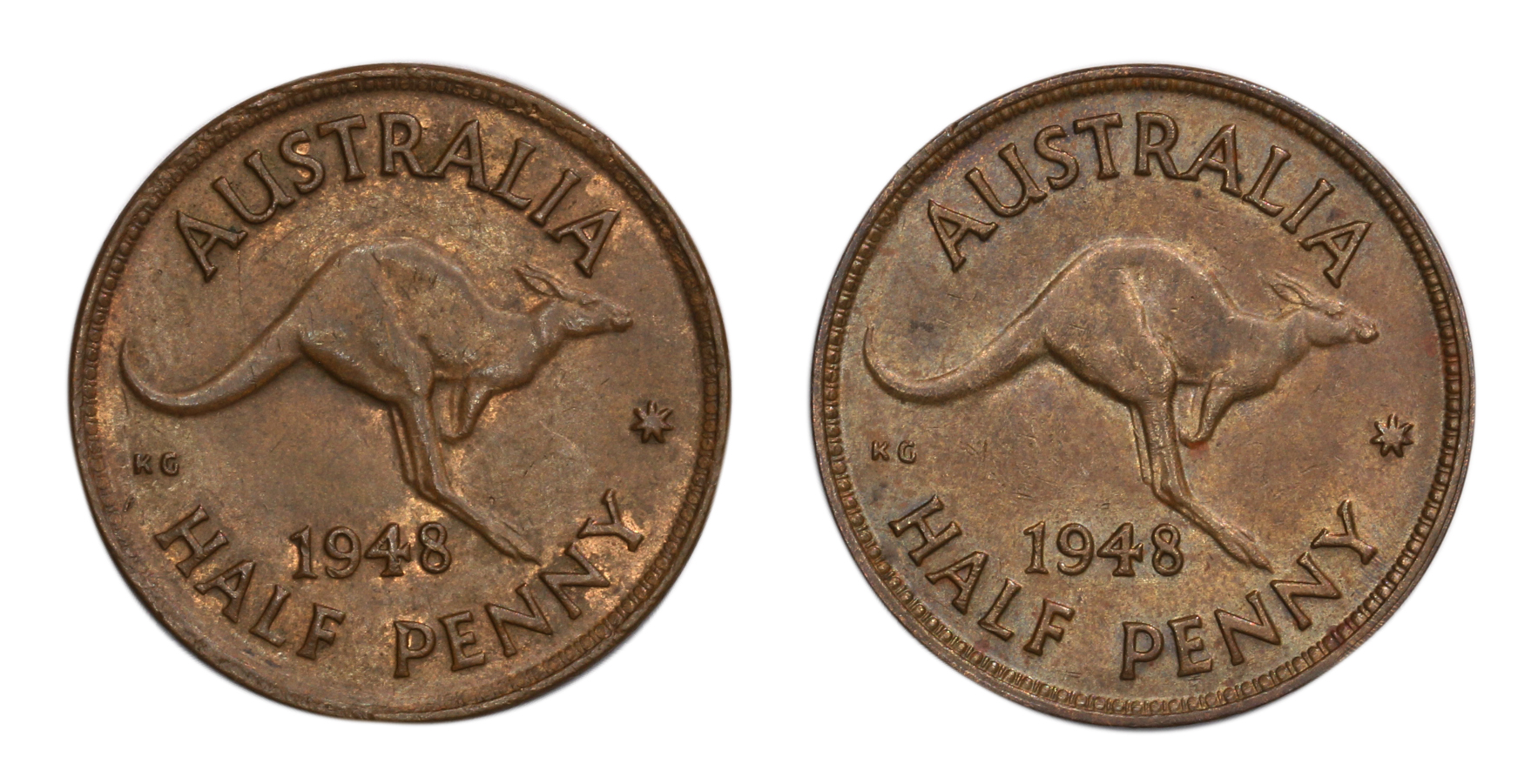 George VI, Halfpenny, 1948, Uncirculated