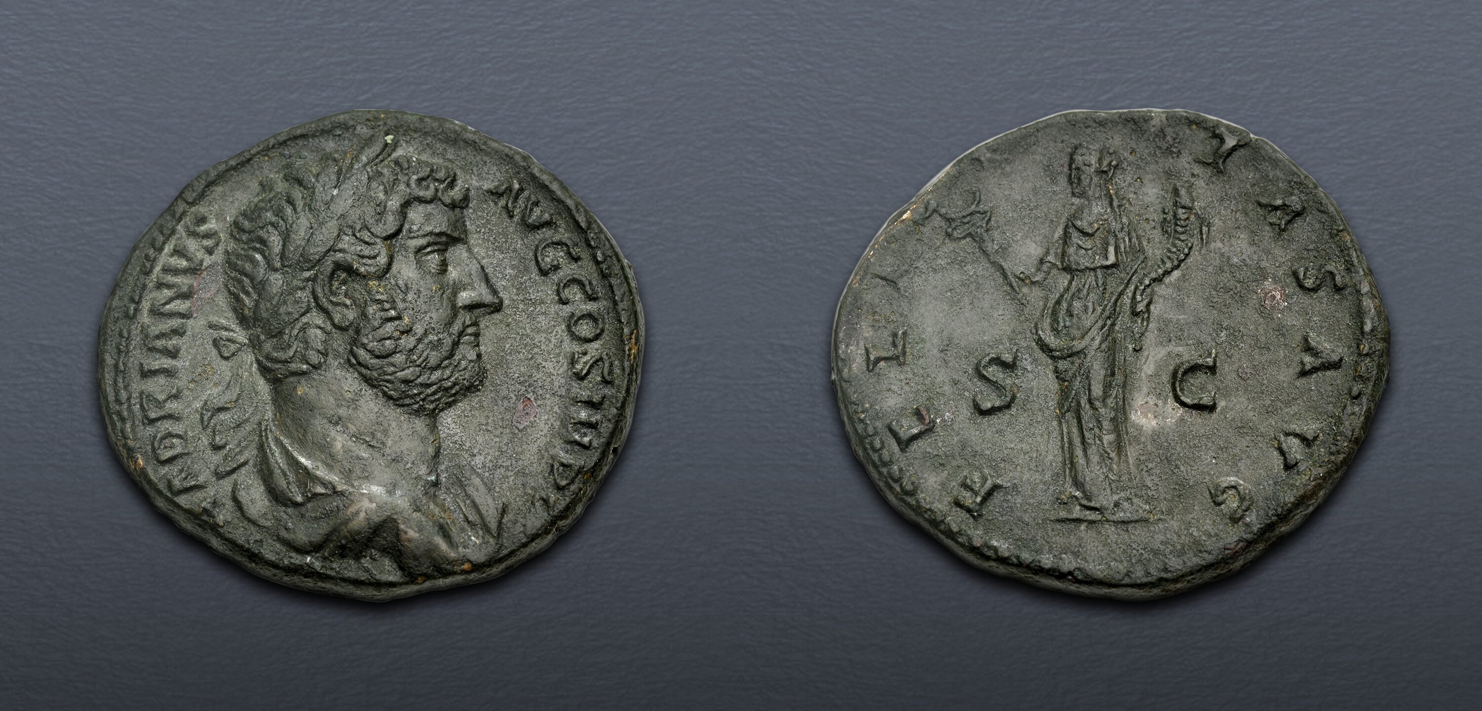 Hadrian. AD 117-138. Æ As (26mm, 11.93 g, 6h). Rome mint. Struck AD 133 ...
