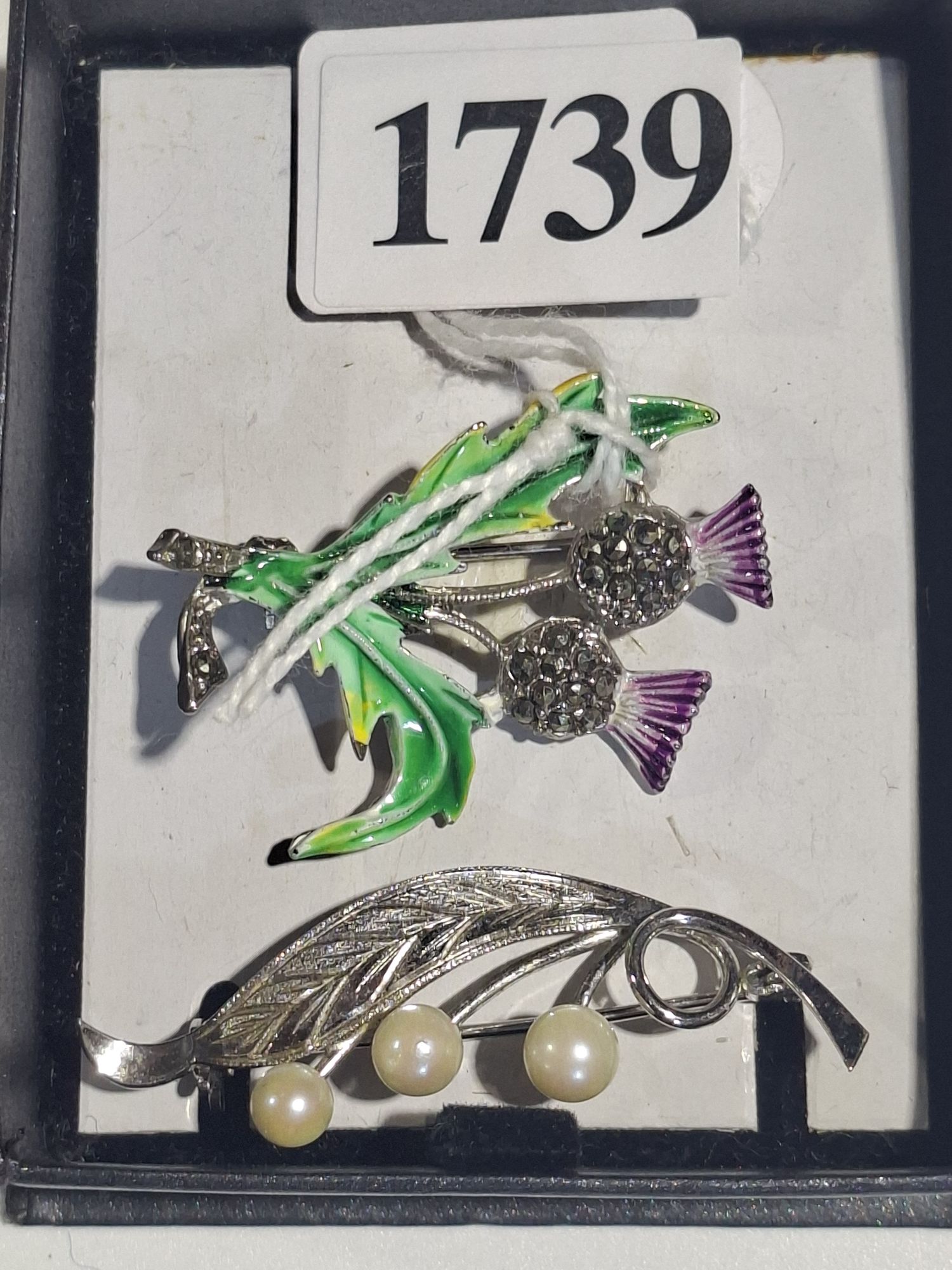 Marcasite And Pearl Brooches