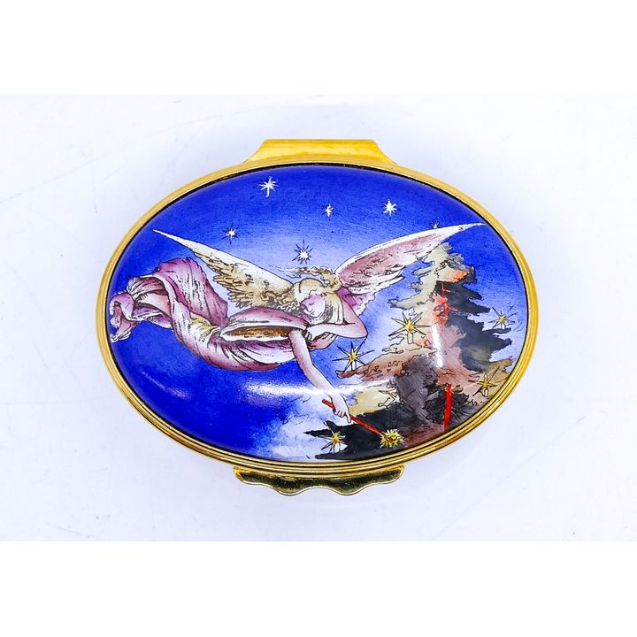 Halcyon Days Smithsonian Christmas 1997 Enameled Box