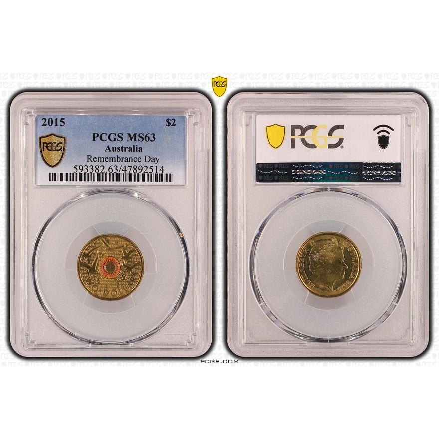 Remembrance Day-In Flanders Fields, Two Dollar, 2015, PCGS MS 63