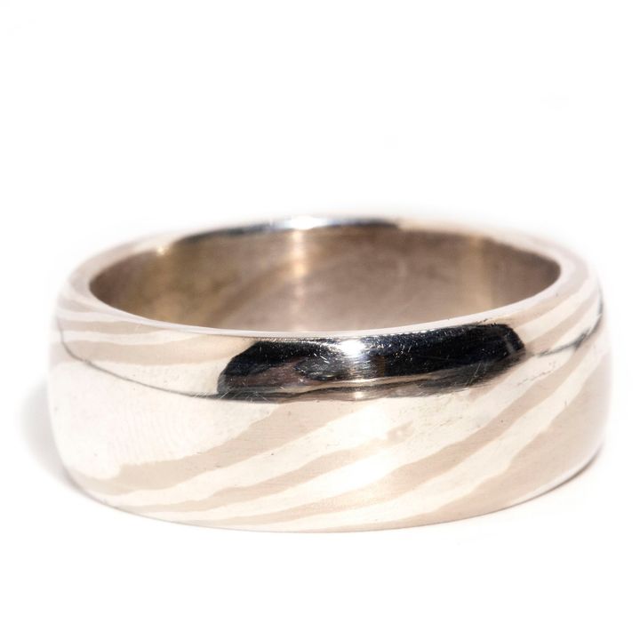 9 Carat and Silver Mokume Ring,
