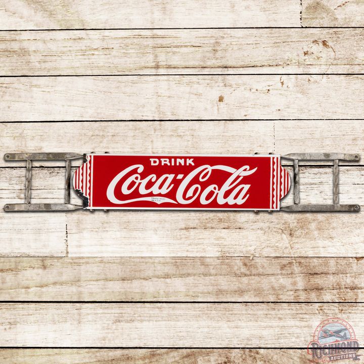 Drink Coca Cola SS Porcelain Door Push Bar Sign