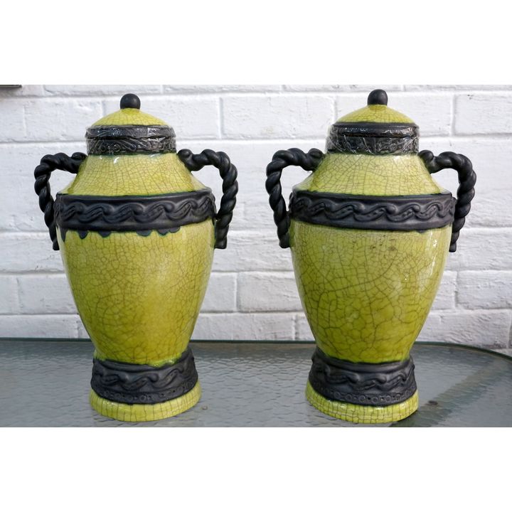 PAIR OF CERAMIC VASES,