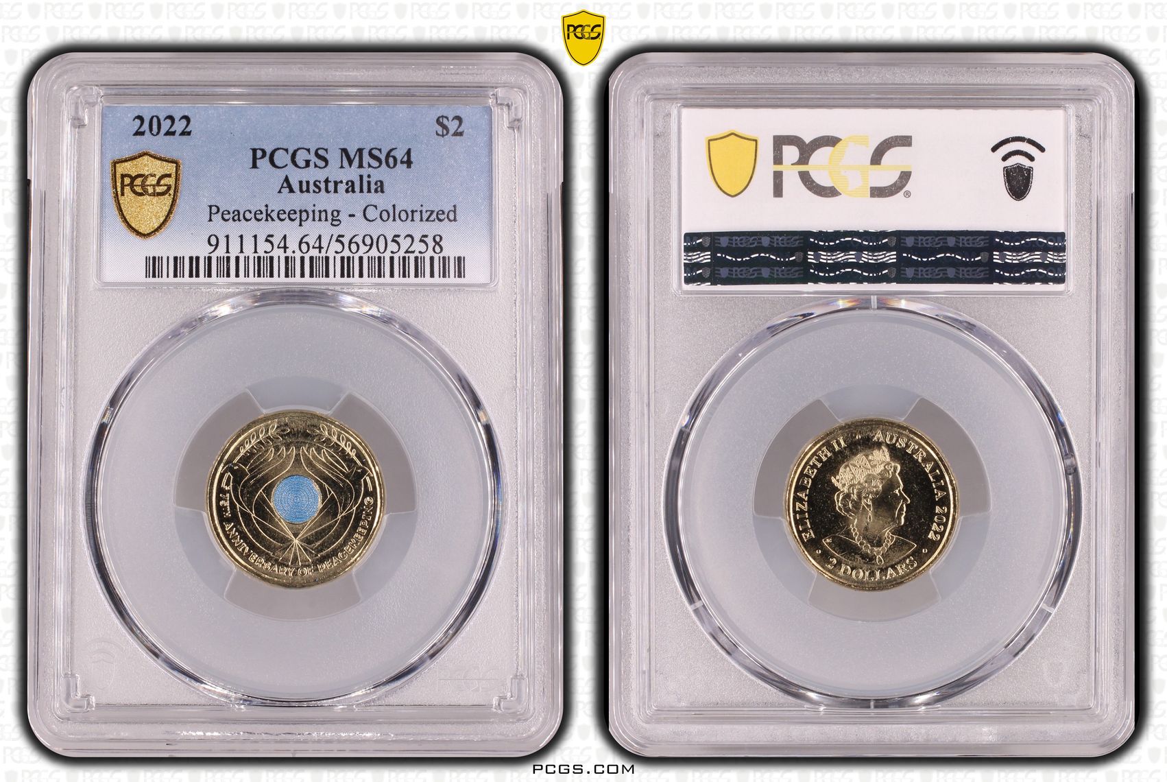 Peacekeeping - Colorized, Two Dollar, 2022, PCGS MS64