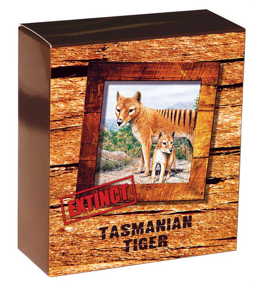 2011 Perth Mint Tasmanian Tiger 1oz Silver Proof Coin - COA and Box