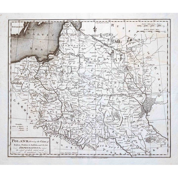 William Barker | Poland, Shewing the Claims of Russia, Prussia & Austria, until the late Depredations…