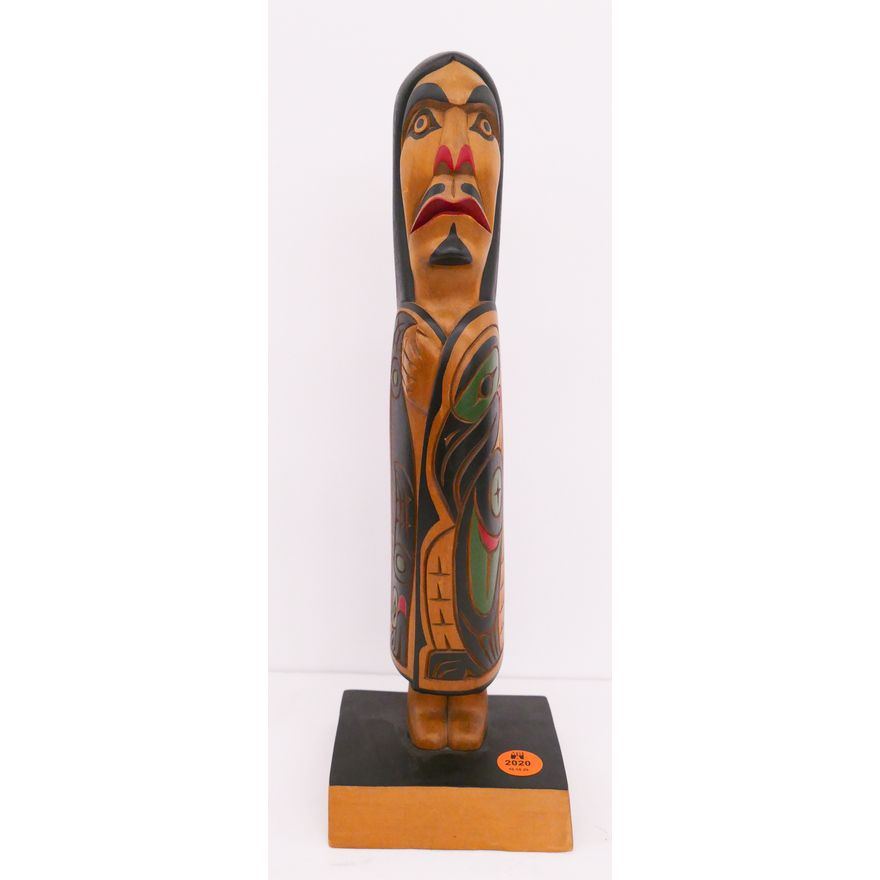 Van Joseph Carved Cedar Elder Figure- 12''