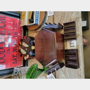 Poker chip holders, dispenser and wood carry box