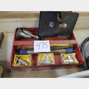 New water valves, large drill bit, tester and other