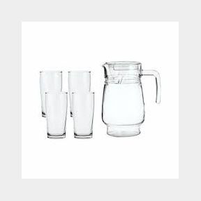 Regent Glass Water Jug (1Lt) 4 Willy Tumblers 5 Piece Set (340Ml) - | AS 51703/386 B1 (S6) B2 (S5)#