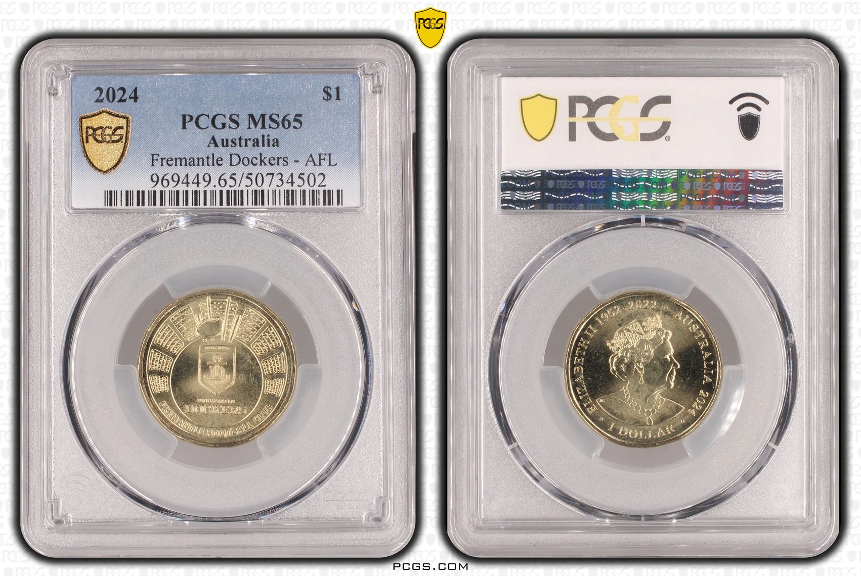 Fremantle Dockers - AFL , One Dollar, 2024, PCGS MS65