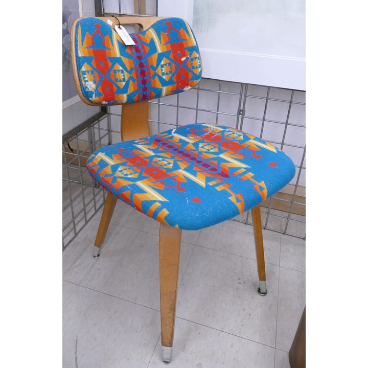 Thonet No. 26 Pendleton Blanket Covered Sidechair