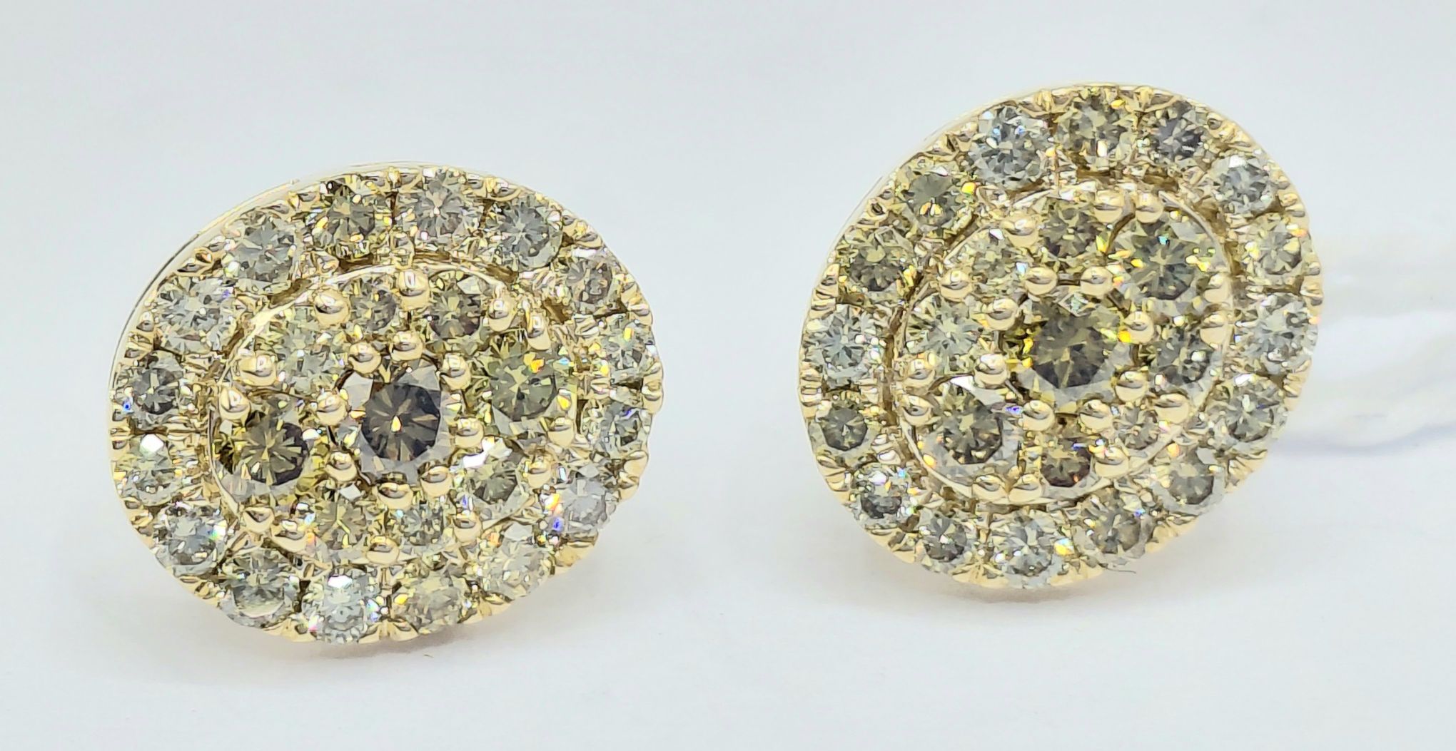 9ct Gold Cluster Stud Earrings