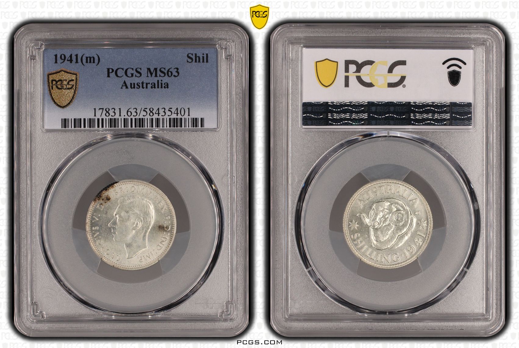 George VI, Shilling, 1941(m), PCGS MS63