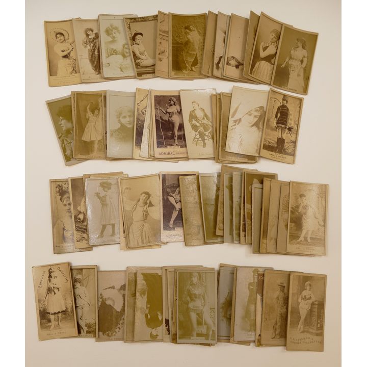 Box 74pc Sweet Caporal Cigarette Tobacco Photo Cards