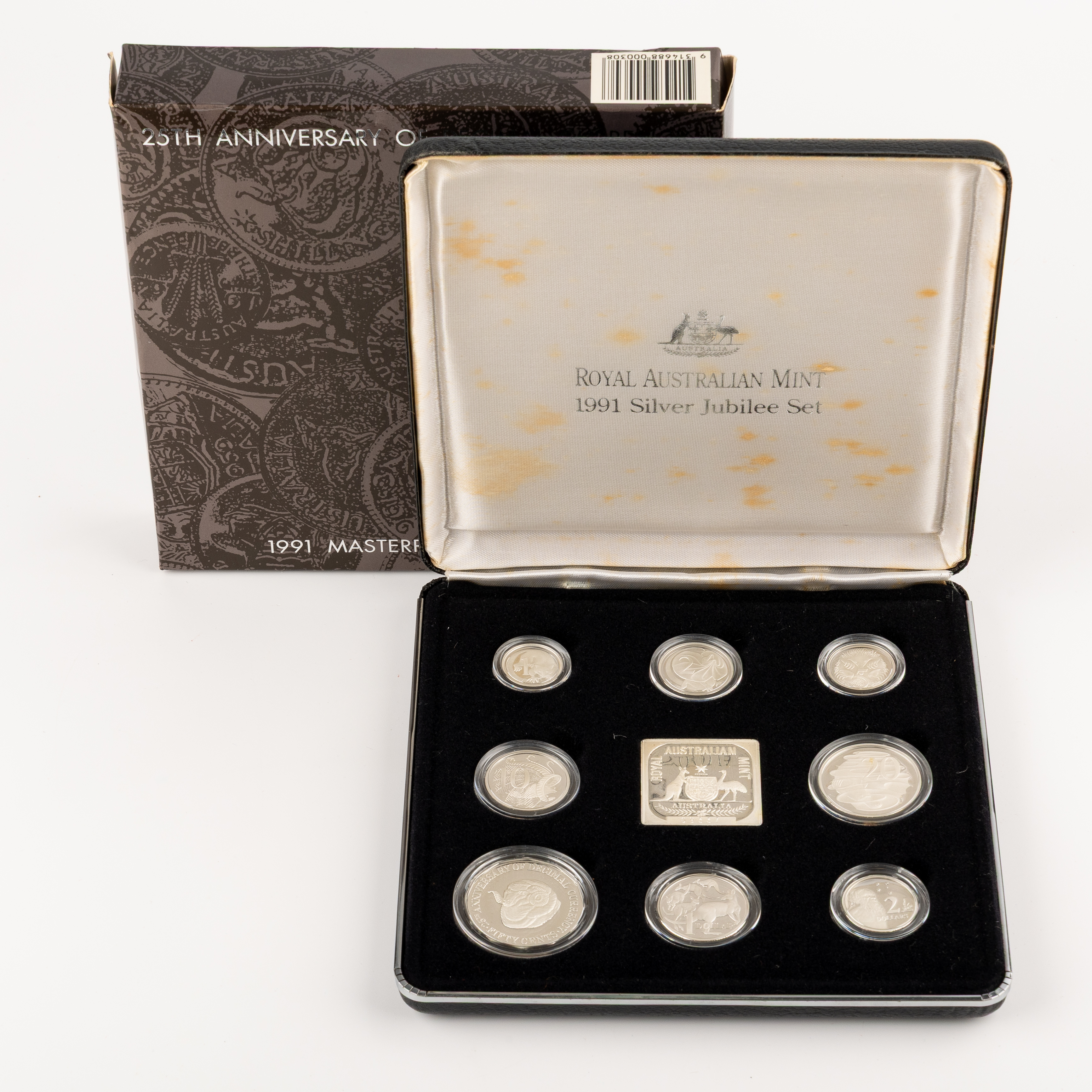 176 · Masterpieces in Silver - Jubilee Set, One Cent - Two Dollars, 1991, PCGS