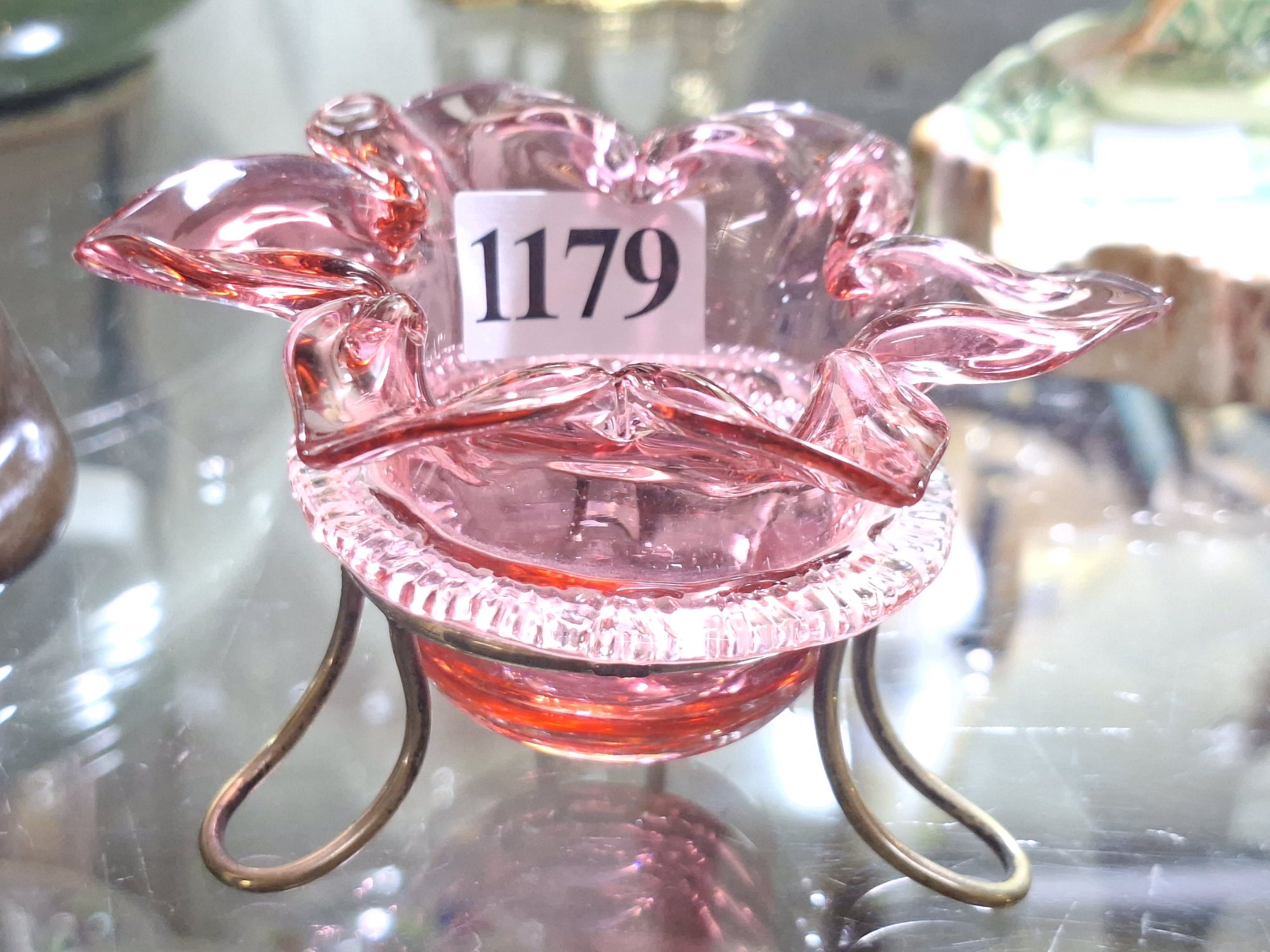 1179 · VICTORIAN RUBY GLASS SALT