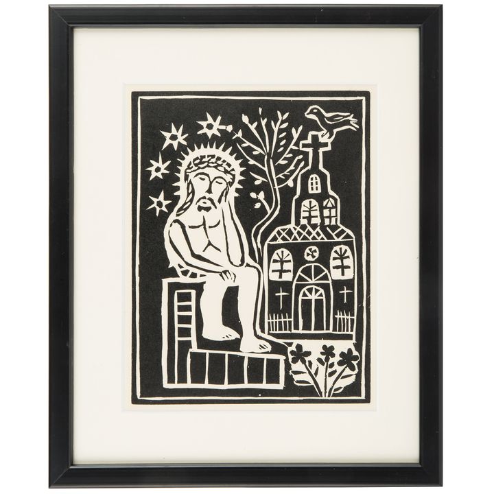 Jęrdzej Wowro | Chrystus Frasobliwy z teki Piecątki beskidzkie, 1925-1933 r.