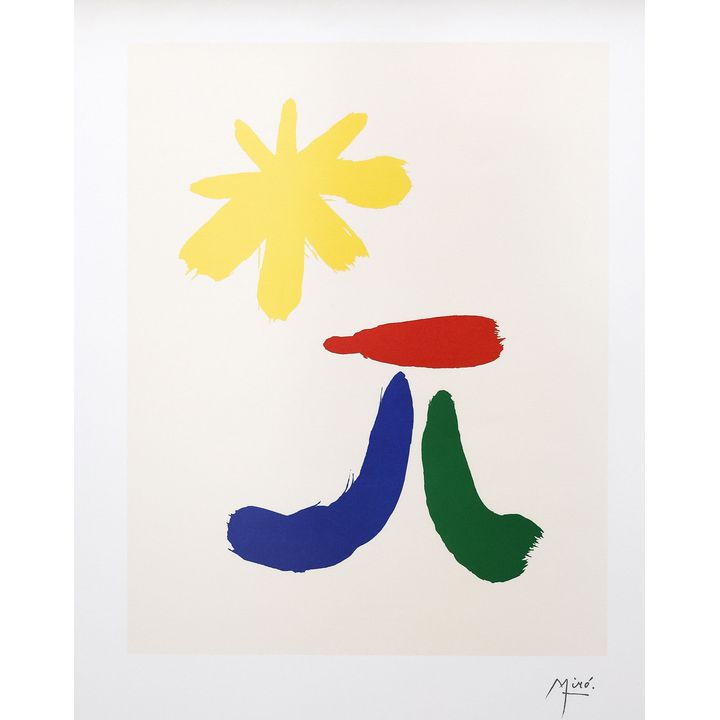 Joan Miro 'Illustrated Poems-"Parler Seul" XIV, 2004'
