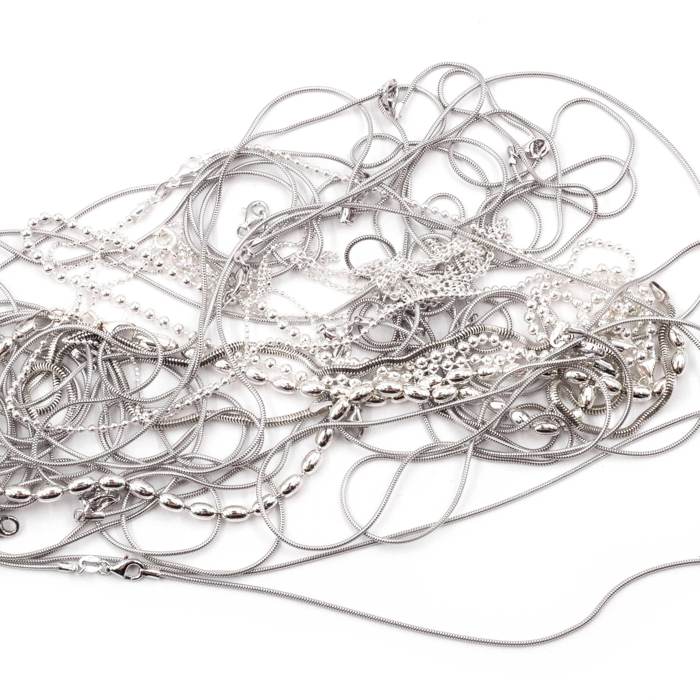 397 · Mix Lot of Silver Chains