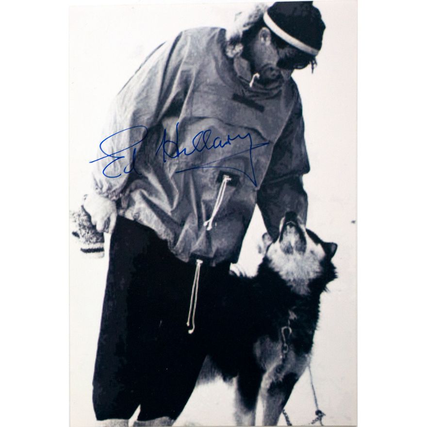 PHOTOGRAPH ,  EDMUND HILLARY [signed]