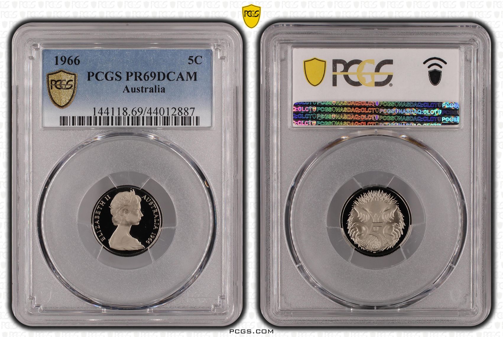 1966 Australia Five Cent, 5c PCGS - PR69DCAM -887