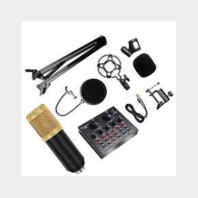 M800 Pro Condenser Microphone Kit with V8 Sound Card Black - | Bar 9902130875538 - 51745/1500 SN B3 (S3)