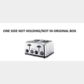 Russell Hobbs - 1750W 4-Slice Toaster - Silver(ONE SIDE NOT HOLDING/NOT IN ORIGINAL BOX) | PK 51672/2983 B5 (S4)