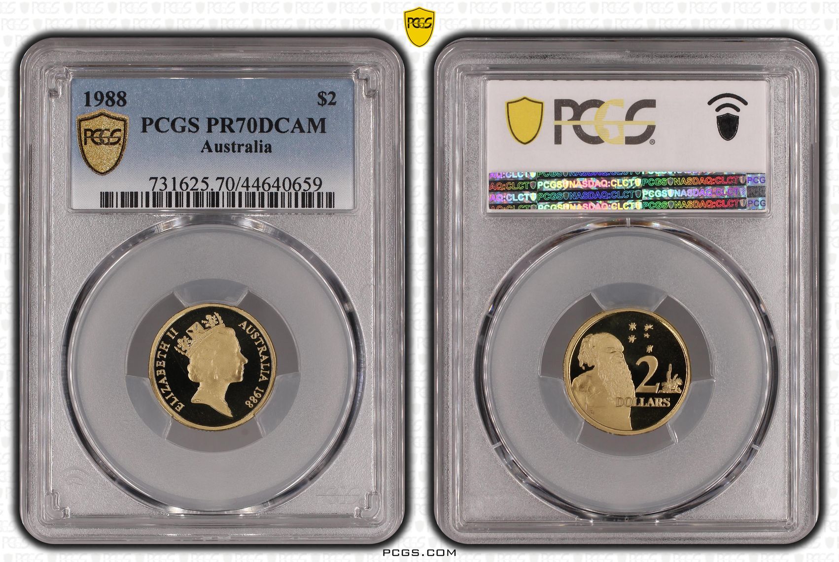 1988 Australian Two Dollar, $2 Proof PCGS - PR70DCAM POP 23/0 -659