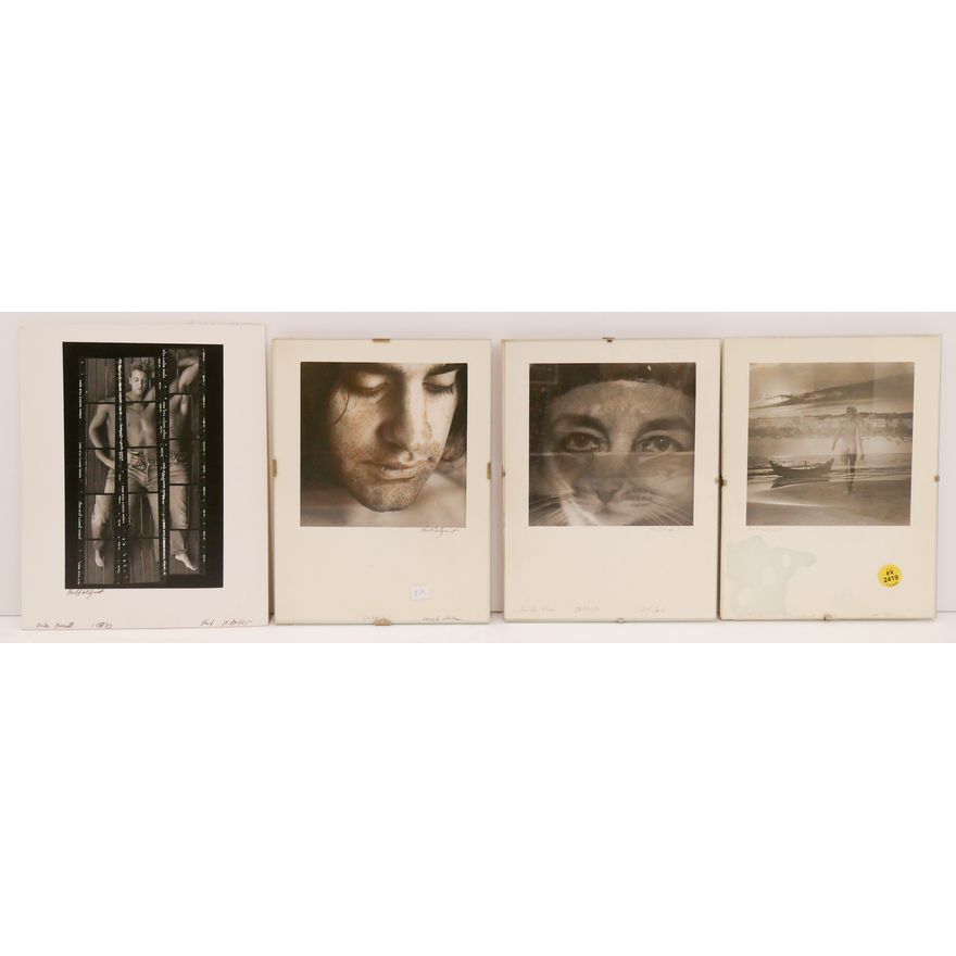 4pc Paul Dahlquist Signed Modern Art Photographs, c1980's. Photographs- 9.5x7'' each