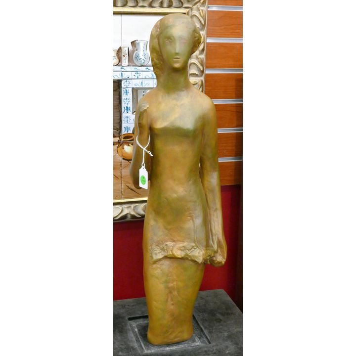 Jan Kodet (1910-1974 Czech Republic) Large Woman Resin Sculpture 27''