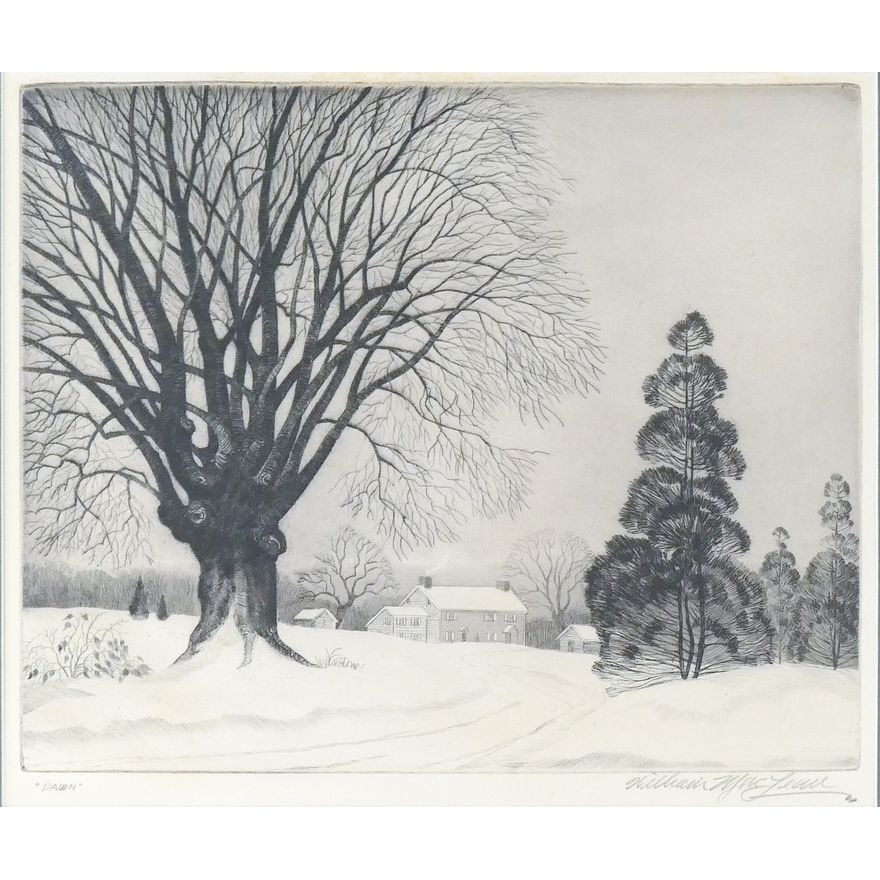 William MacLean ''Dawn'' Etching Framed 18.5''x20'' - AAA Publishing