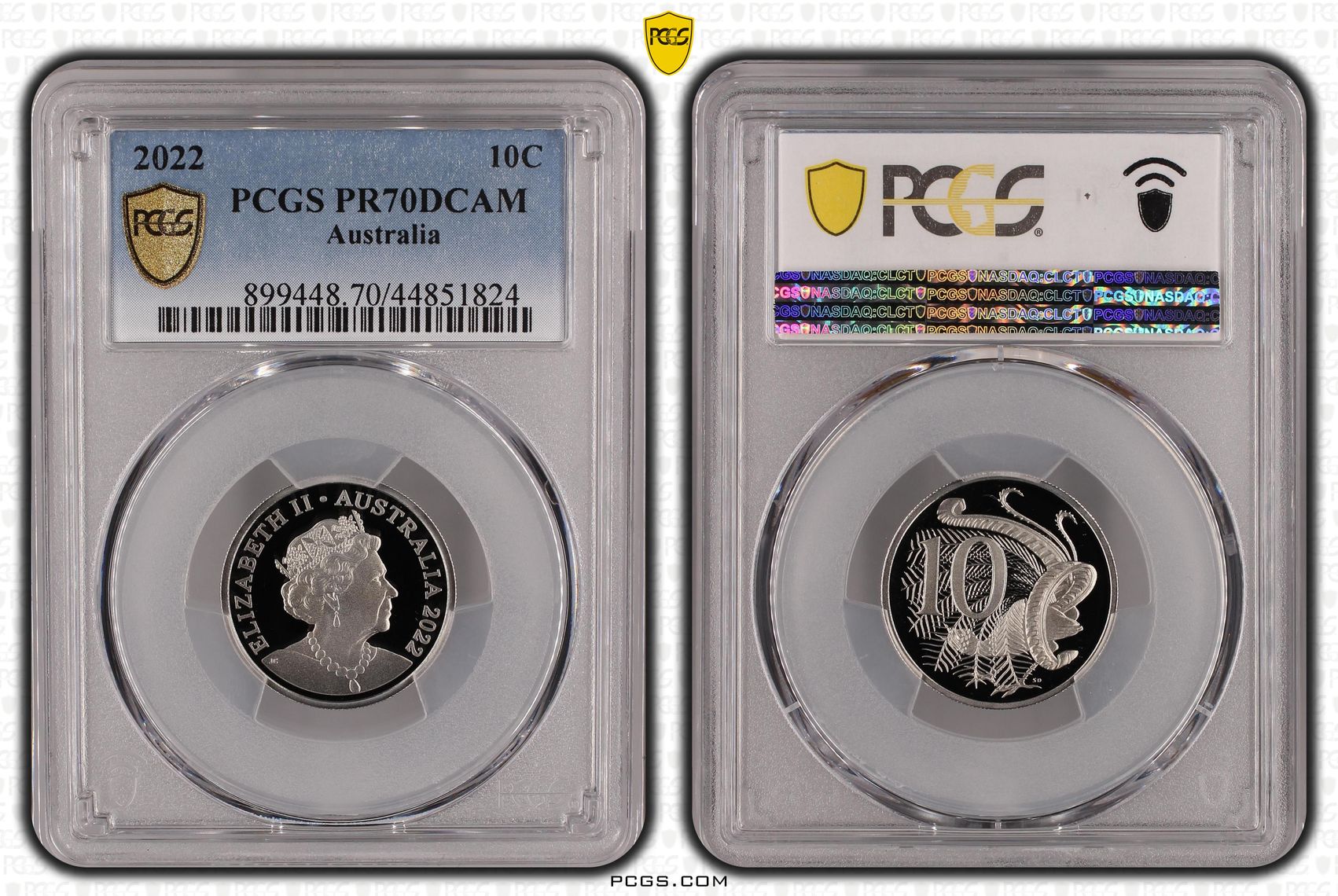 462 · 2022 Australia Ten Cent, 10c PCGS - PR70DCAM POP 72/0 -824