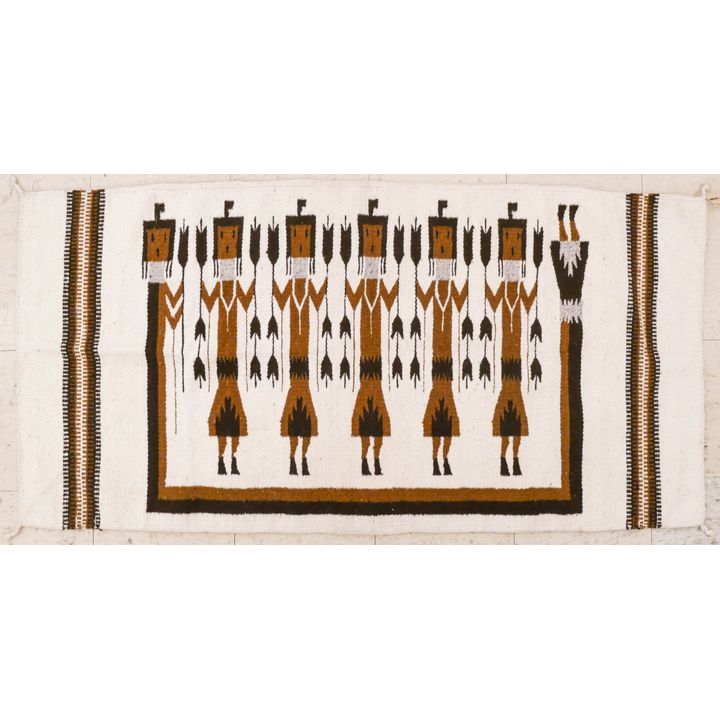 Navajo White Yeh Rug- 2'4'' x 5'