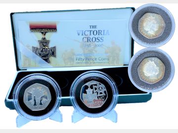 1856-2006 VICTORIA CROSS SILVER PROOF FIFTY PENCE SET