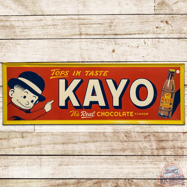 Rare Kayo Tops in Taste SST Sign w/ Boy & Bottle - 8