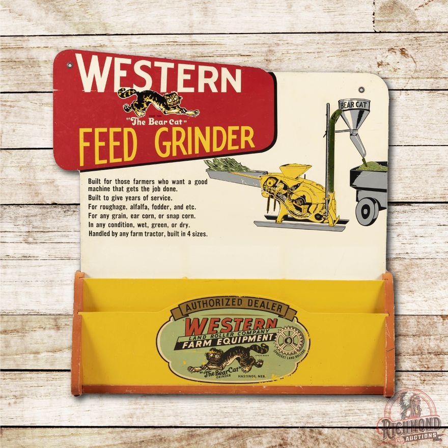 Western "The Bear Cat" Feed Grinder Brochure Stand TAC 8.5