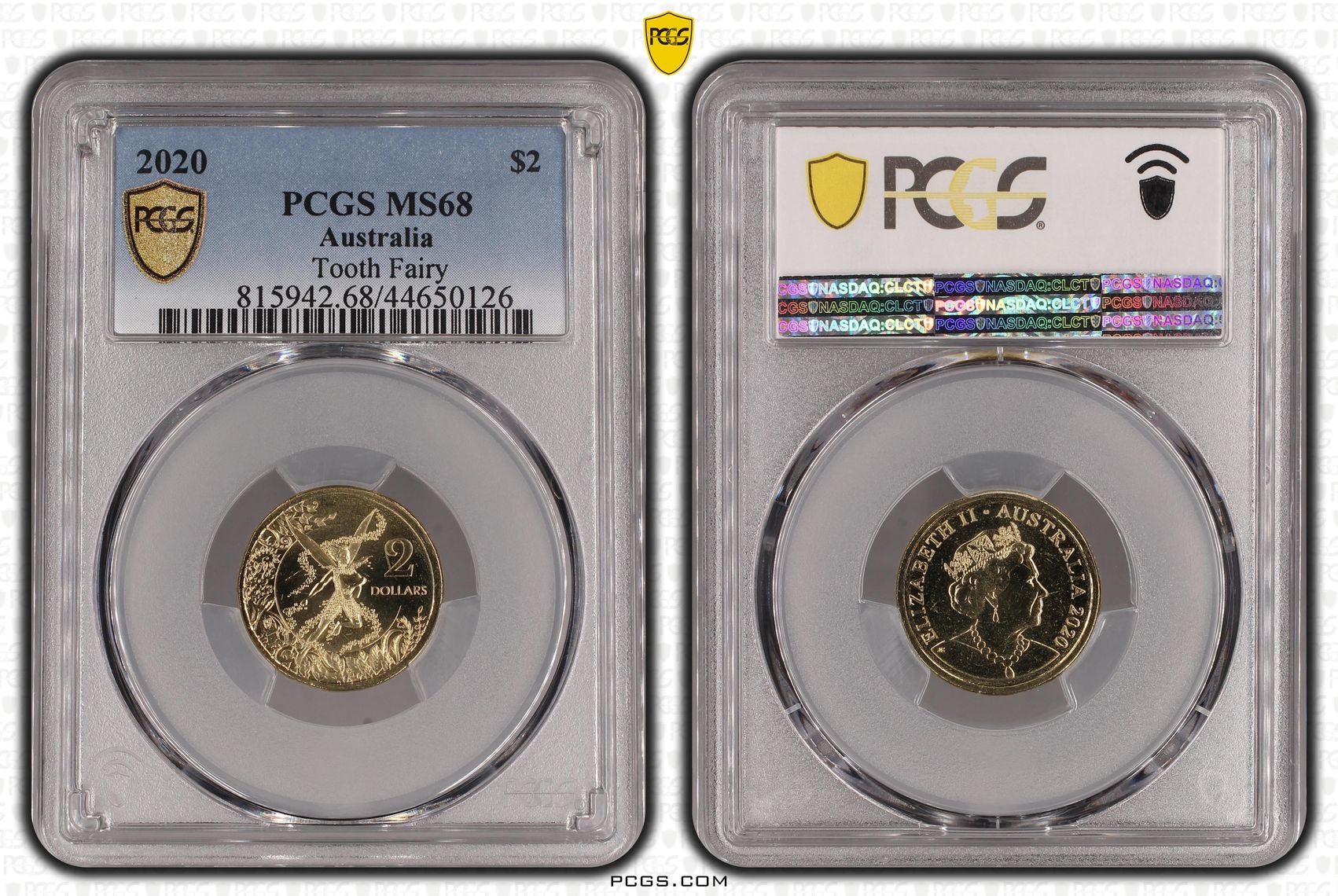 2020 Australia Two Dollar, $2 Tooth Fairy PCGS - MS68 -126