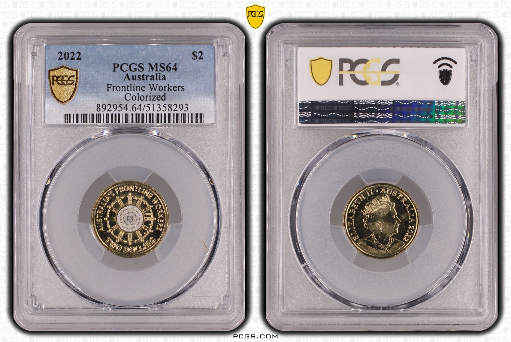 Frontline Workers Colorized, Two Dollar, 2022, PCGS MS64