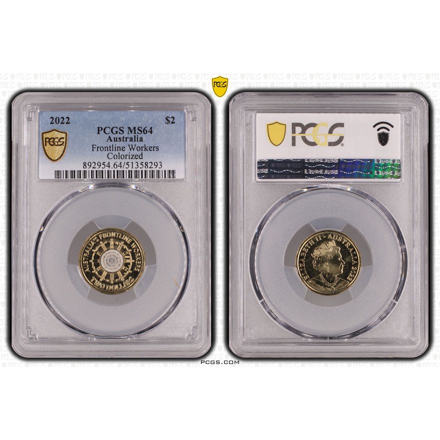 Frontline Workers Colorized, Two Dollar, 2022, PCGS MS64