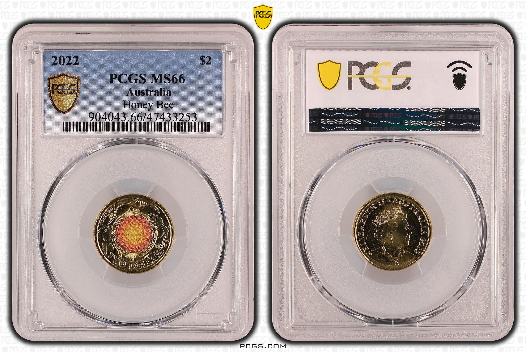 Elizabeth II, Honey Bee, Two Dollar, 2022, PCGS MS66