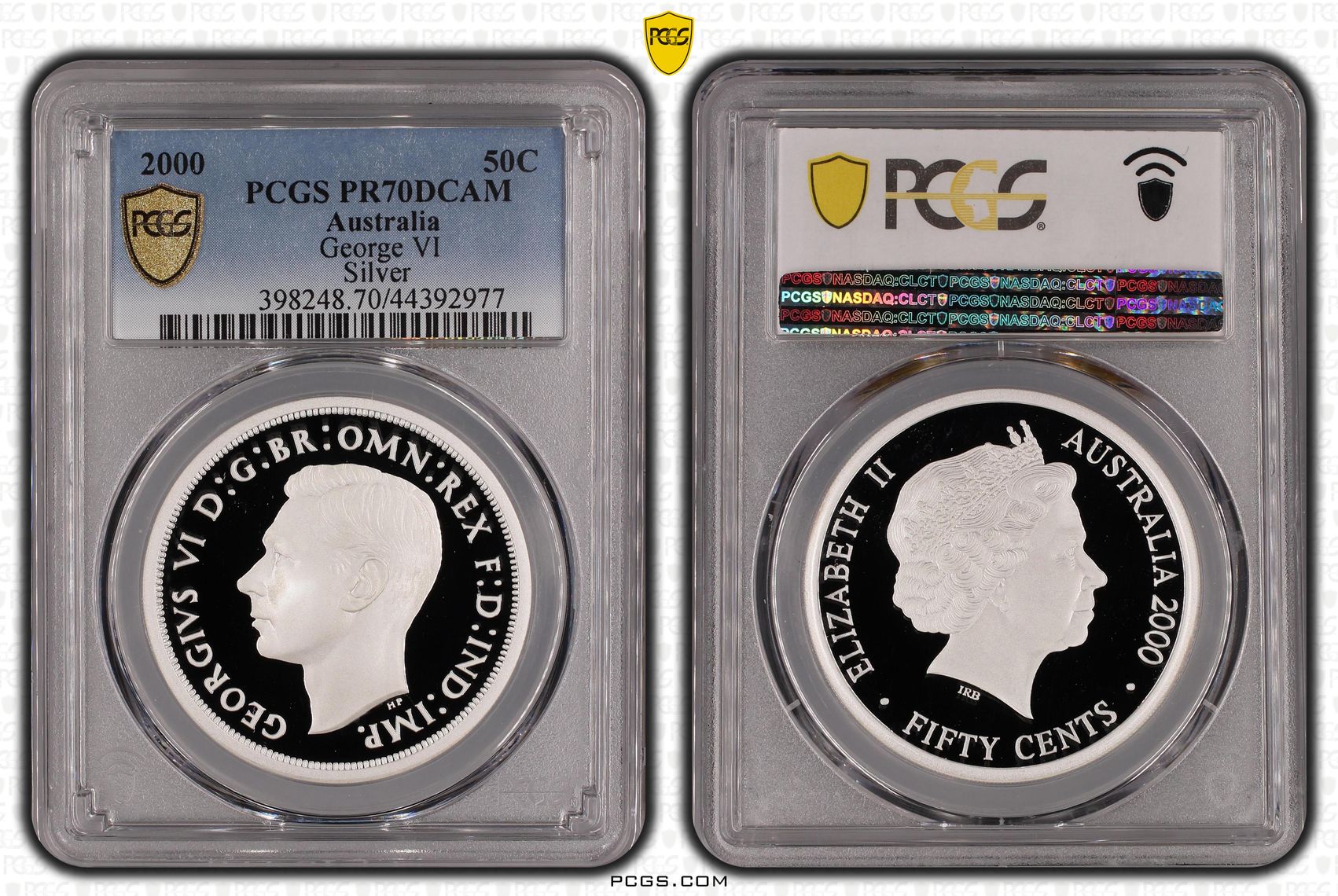 2000 Australia Fifty Cent, 50c Silver George VI PCGS - PR70DCAM POP 19/0 -977