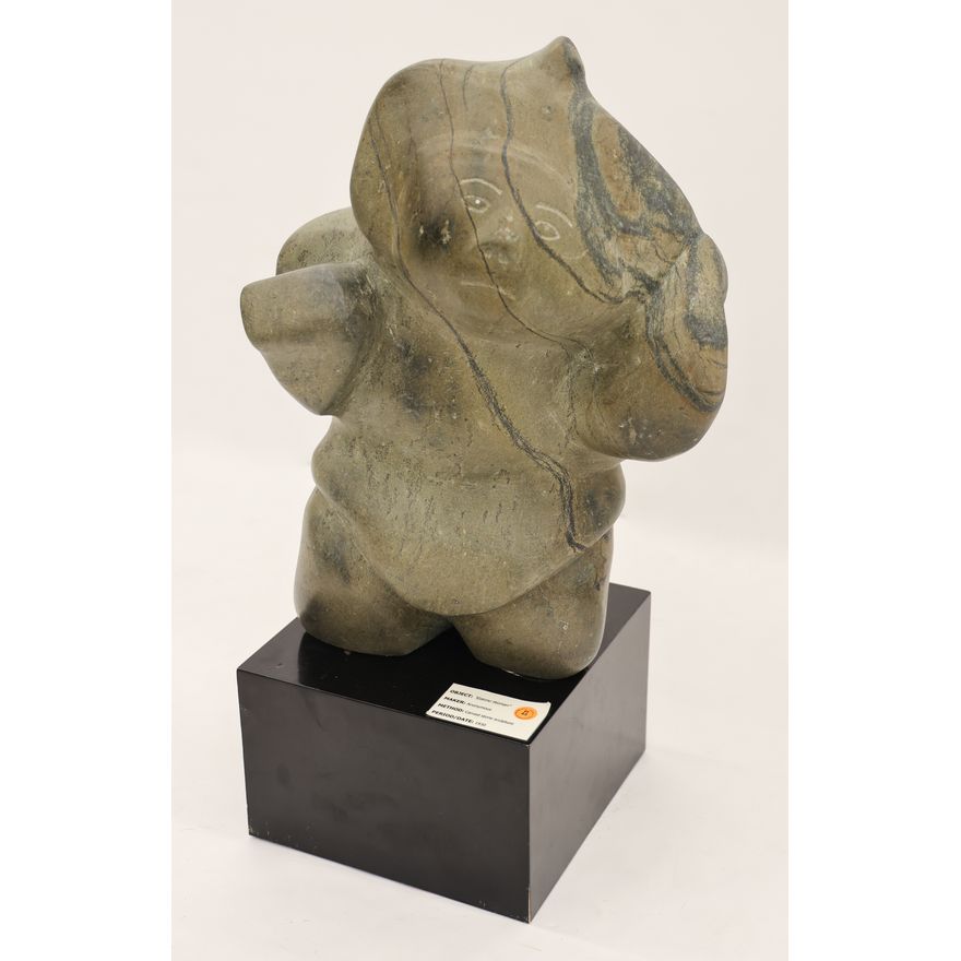Pauta Saila ''Eskimo Woman'' Large Stone Sculpture