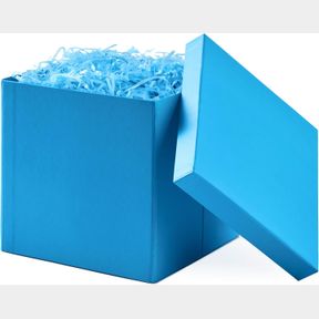 HALLMARK MEDIUM GIFT BOX WITH LID AND SHREDDED PAPER FILL (TURQUOISE BLUE 7 INCH BOX) FOR BIRTHDAYS, GRADUATIONS, ANNIVERSARIES, B