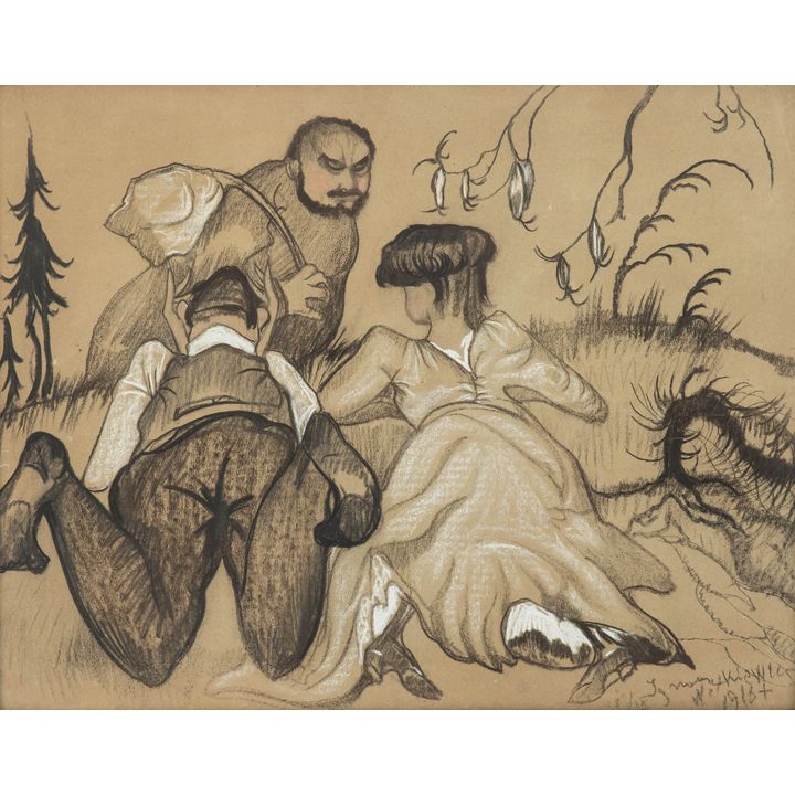 Stanisław Ignacy Witkiewicz | Kompozycja z leżącą parą, 1916 r.