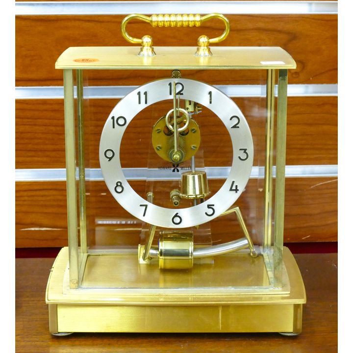 Vintage Herman Miller Brass Shelf Clock 9''x8''